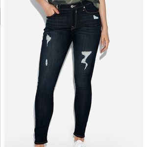 Express Mid-Rise Ripped Jeans